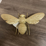 9"L x 3"W x 2"H Resin Bee, Gold Finish