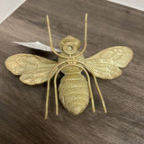 9"L x 3"W x 2"H Resin Bee, Gold Finish