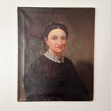 Antique Charles Brown Woman Portrait Oil Painting