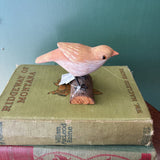 Wood Carved Bird in Log