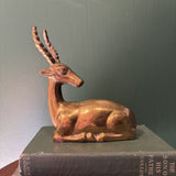 Laying Brass Gazelle