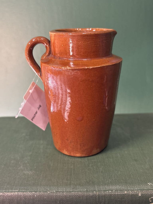 Brown Stoneware Pitcher Jug