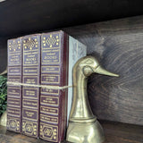 Vintage brass duck head book ends 6"H, pair of 2