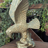 Vintage brass eagle 5"W x 6"H