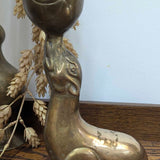 Vintage solid brass seal with ball 9"H x 5"W