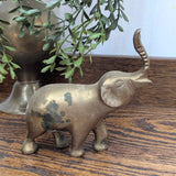 Vintage brass elephant 4-1/2"W x 6"H