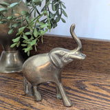Vintage brass elephant 4"W x 4"H