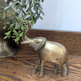 Vintage brass elephant 4"W x 4"H