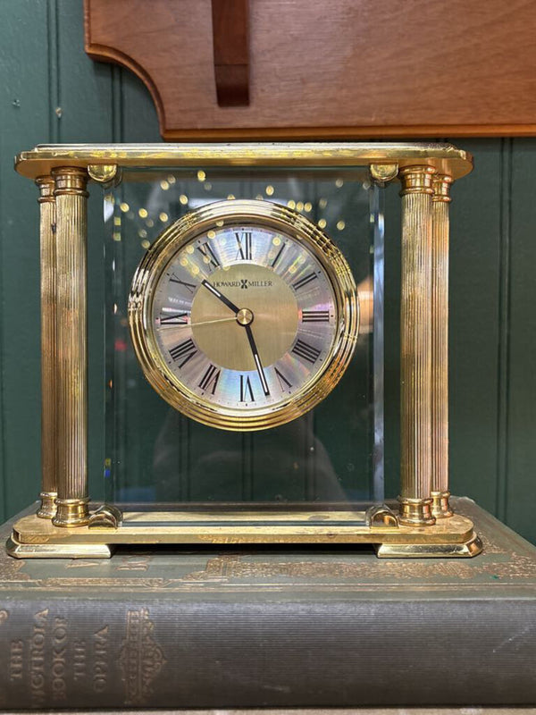 Brass Howard Miller Table Top Clock