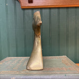 Single Brass Duck Head Bookend