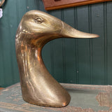 Single Brass Duck Head Bookend