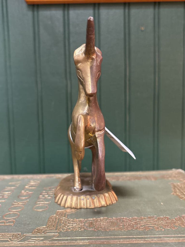 Brass Rearing Unicorn