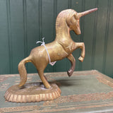 Brass Rearing Unicorn