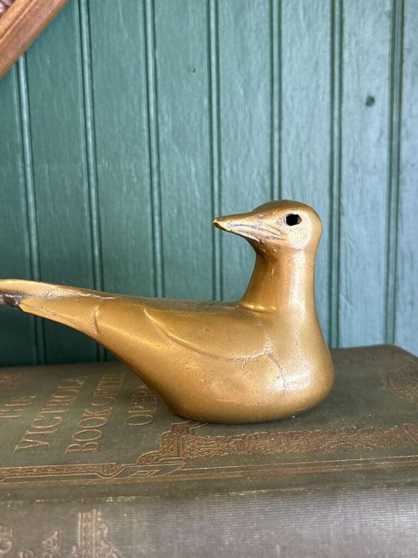 Brass Sitting Bird