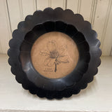 Petal Round Frame, Black Resin - 4 Inch