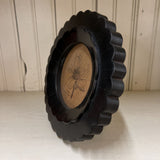 Petal Round Frame, Black Resin - 4 Inch