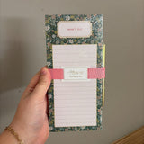 Forest Floral Magnetic List Pad with Pen