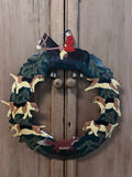 folk art painted wreath