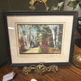 Wallace Nutting "Into the Birchwood" Framed & Signed Print