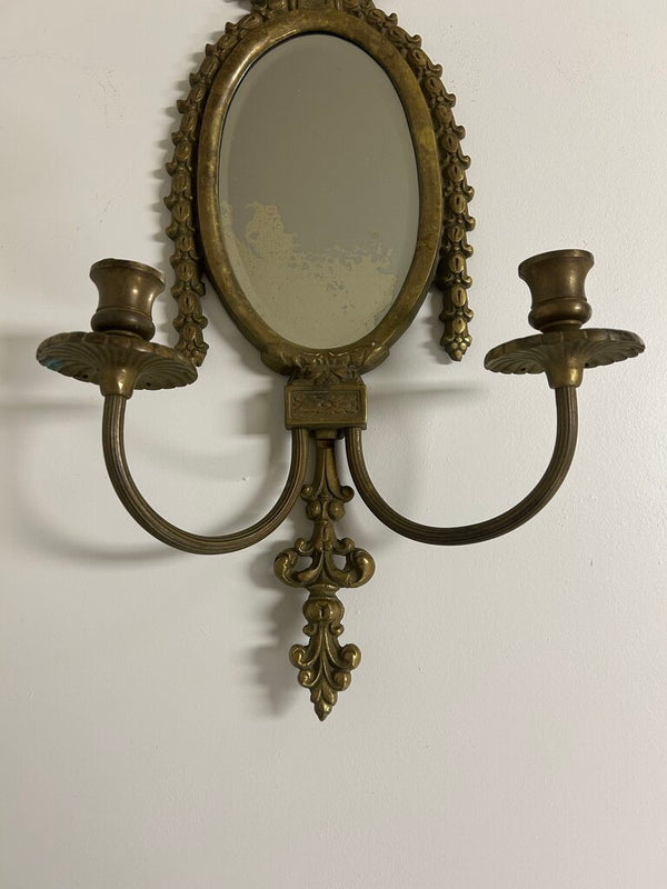 Antique Aladdin Mirrored Sconce