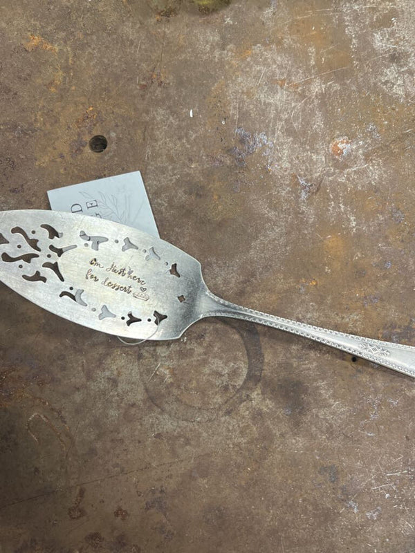 vintage stamped pie server