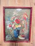 floral parrot art