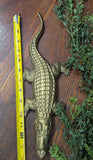 Vintage solid brass alligator 14-1/2"L