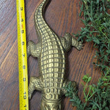 Vintage solid brass alligator 14-1/2"L