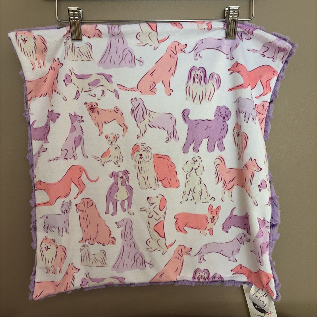 Pink and purple dog lovey