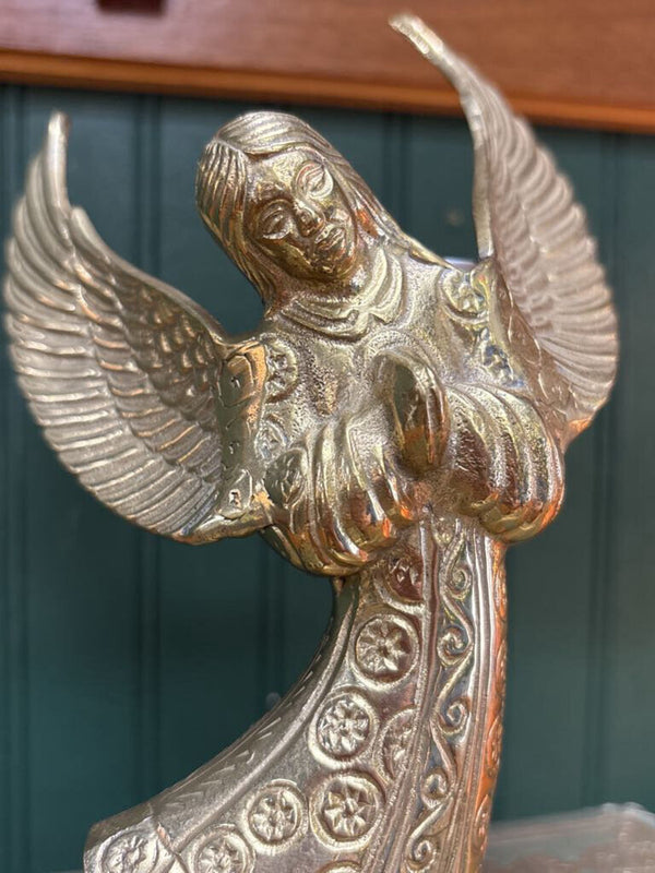 Ornate Brass Angel Candleholder