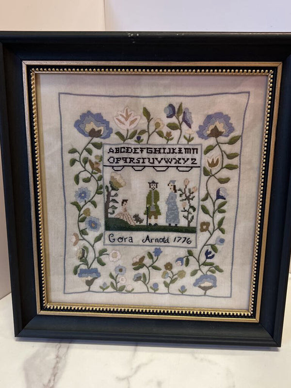 Cora Arnold needlepoint sampler print