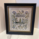 Cora Arnold needlepoint sampler print