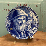 Blue nautical delft plate