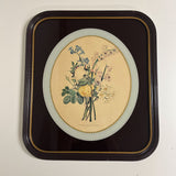 Vintage Art Deco Reverse Painted Glass Print