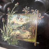 black scallop scenic dustpan
