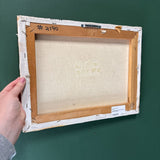 Vintage Signed Yellow and Cream Floral Oil Painting