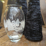 Vintage Luminarc France horse & sleigh vase 8-1/2"H, excellent condition!