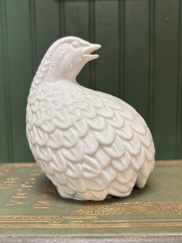 White Ceramic Quail