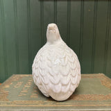 White Ceramic Quail