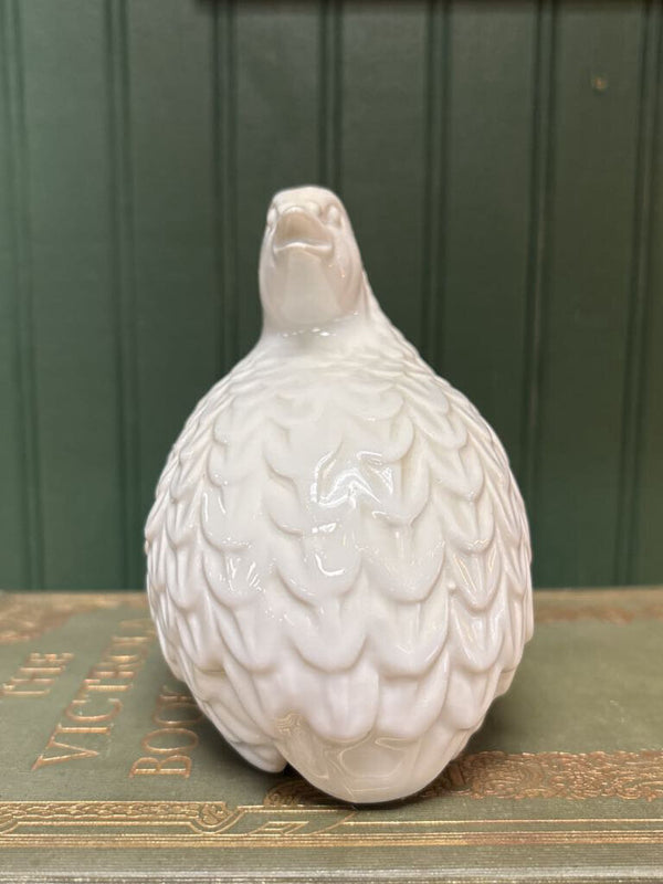 White Ceramic Quail