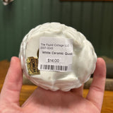 White Ceramic Quail