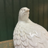White Ceramic Quail