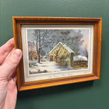Framed Currier & Ives "The Farmer's Home - Winter" Print
