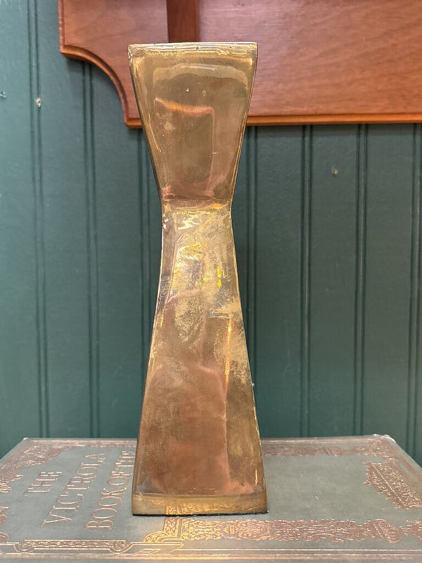 Brass Geometric Candleholder