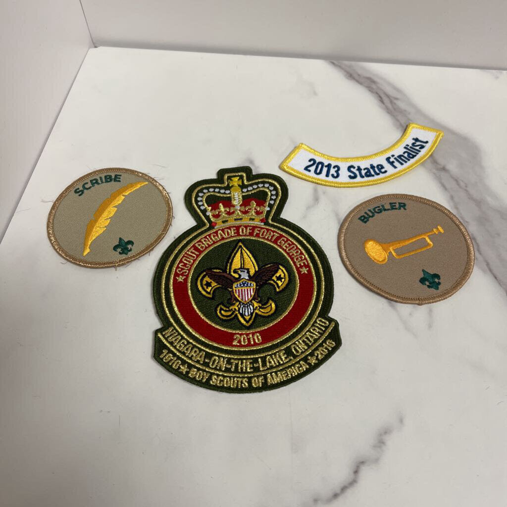 assortment of badges