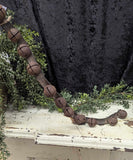 Vintage sleigh bells on leather strap, 12 bells