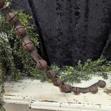 Vintage sleigh bells on leather strap, 12 bells