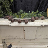 Vintage sleigh bells on leather strap, 12 bells