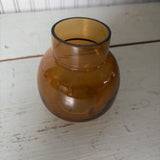 Amber Glass Bud Vase