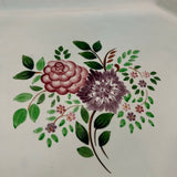 mint platter with floral pattern